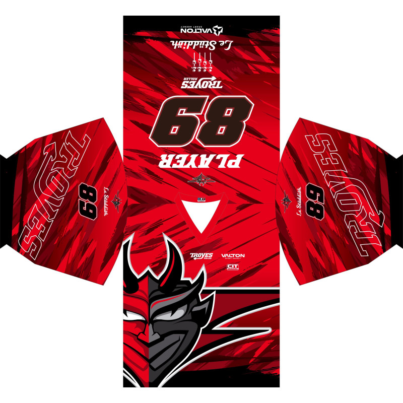 Maillot de match loisirs rouge - 140gr faux mesh